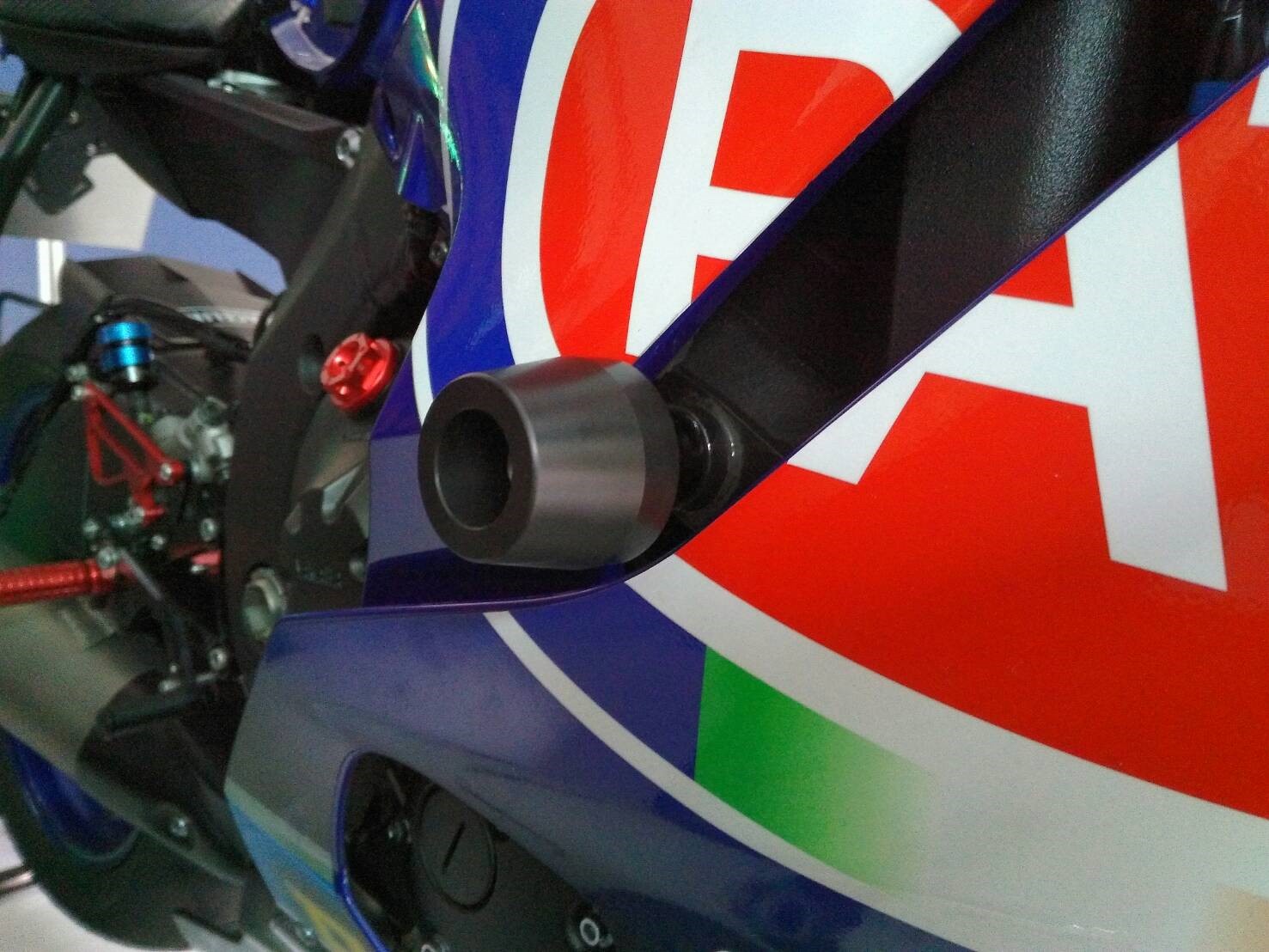 กันล้มข้าง R6 2017-19 Mothracing แบบสั้น กันล้มผลิตจากอลูมิเนียมนำเข้าไม่เจาะแฟริ่ง(65) สีดำ