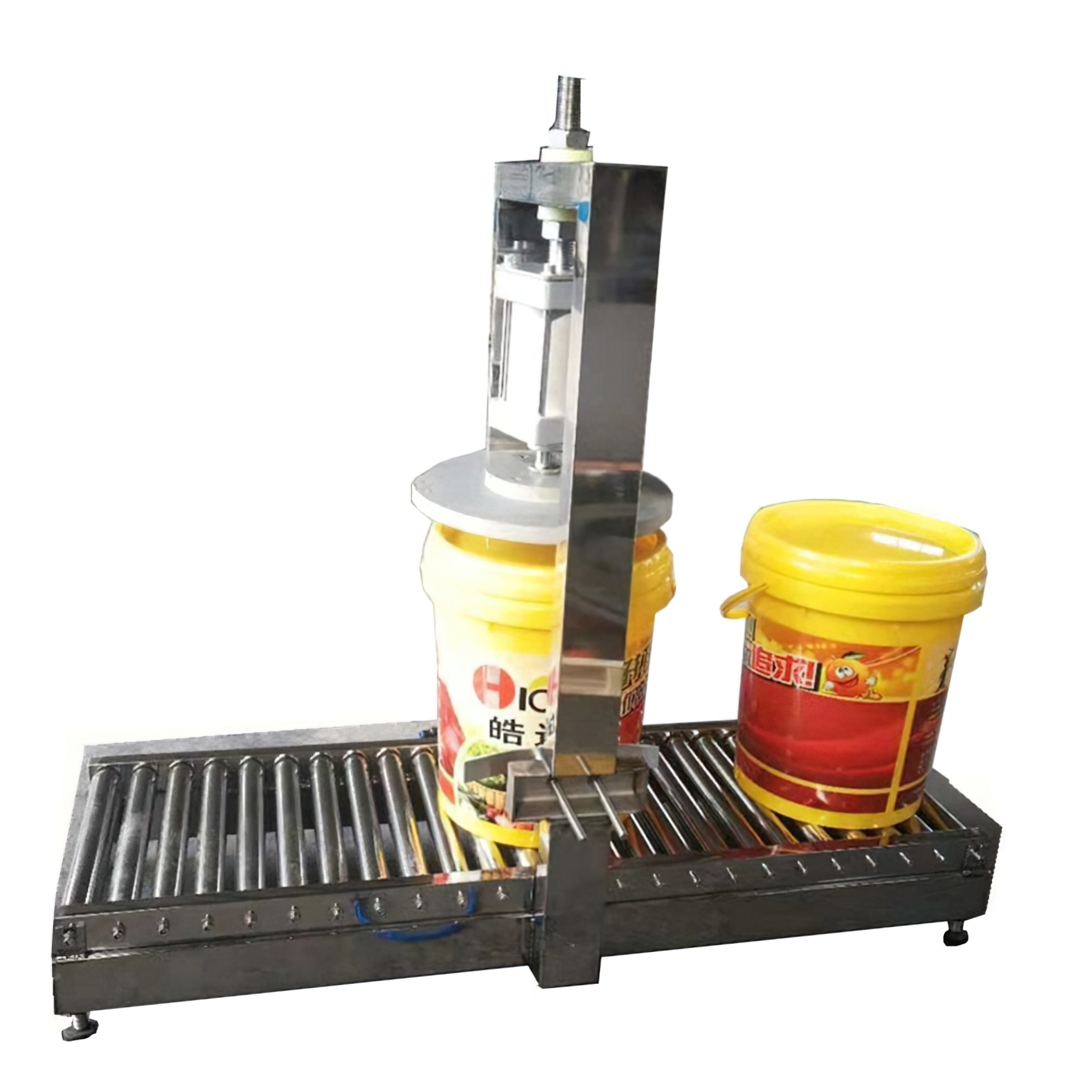 🌈 15787 เครื่องกดปิดฝาถังสี เครื่องปิดฝาถังพลาสติก เครื่องปิดฝาถังปุ๋ย ขนาด 10L-25L รุ่น ZRYG-1