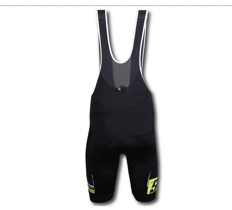 กางเกงจักรยานขาสั้นเอี๊ยม Santini 14 สีดำมีลาย