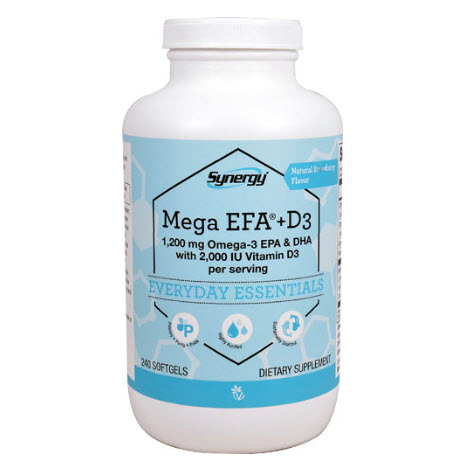 Vitacost Synergy Mega EFA® + D3 - 1200 mg Omega-3 EPA & DHA with 2000 IU Vitamin D3