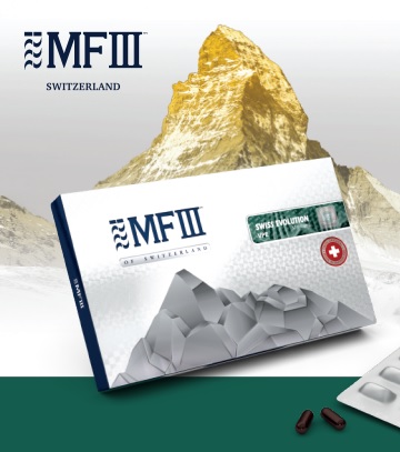 MF3 SWISS EVOLUTION VPE. Your ultimate skin shield elixir.