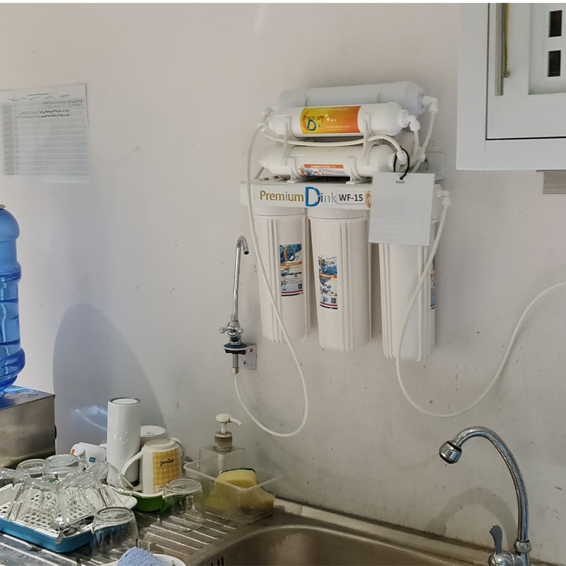 ชุดถังกรองน้ำภายในบ้าน2ถังขนาดจุสาร25ลิตรAUTO+เครื่องกรองน้ำ7ขั้นตอนระบบUF