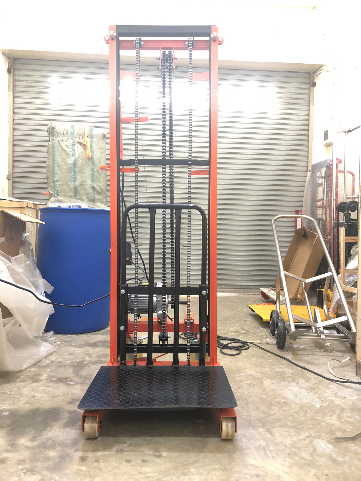 🌈รถเข็นยกของไฟฟ้า เข็นง่ายสะดวก ยกของได้สูงถึง 200 กิโลกรัม ปรับขึ้นลงด้วยระบบไฟฟ้า 1800w Electric Stacker DD1