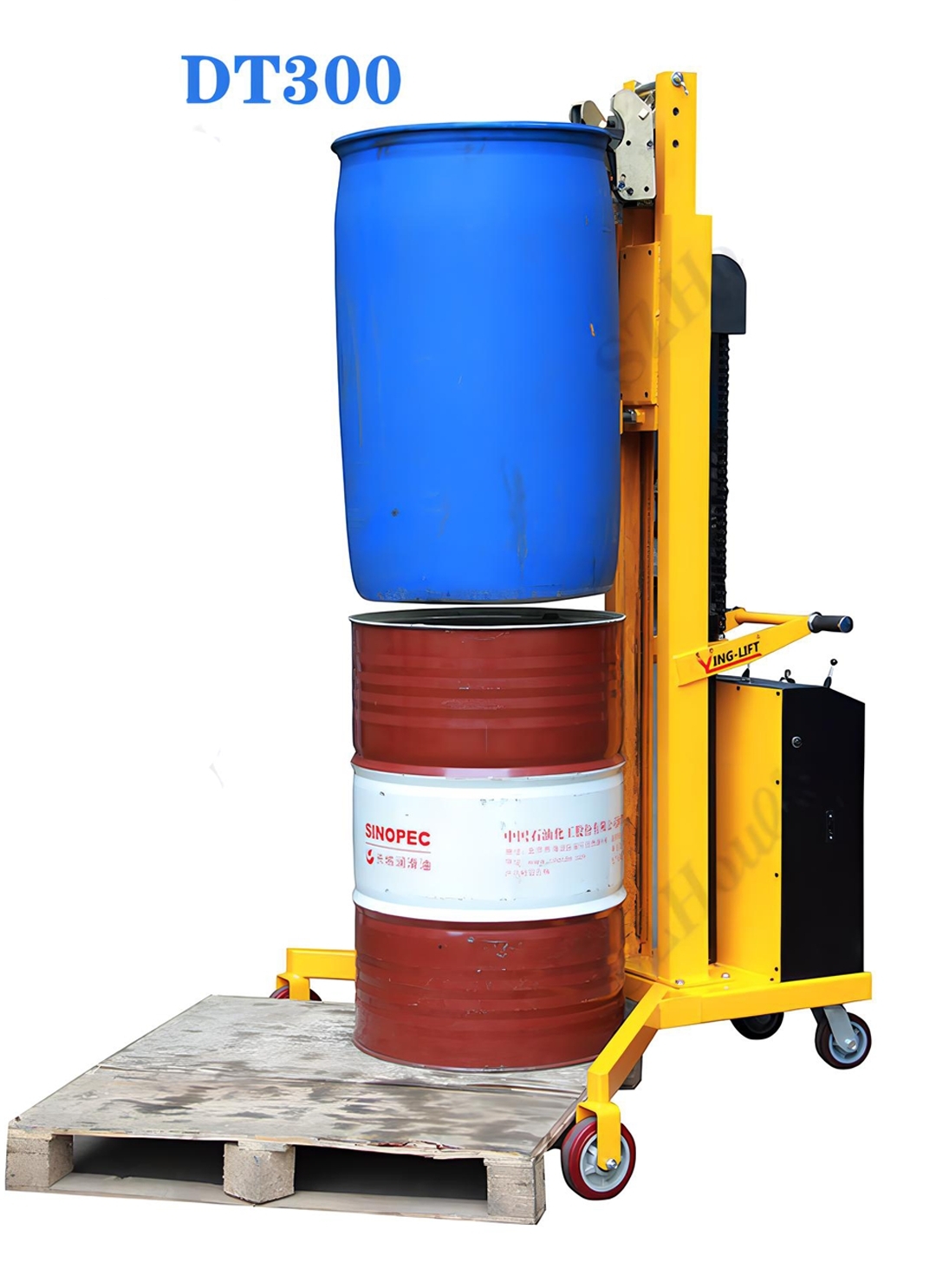 รถยกถังน้ำมันไฟฟ้าและรถยกถังน้ำมันหมุนเทไฟฟ้า รุ่น DT300/DTF300 Electric Drum Stacker