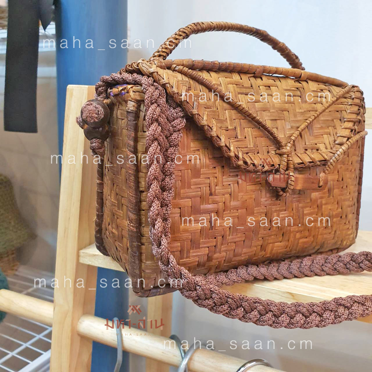 กระเป๋าไม้ไผ่ ทรงกล่อง สะพายข้าง สานมือ ใช้ได้หลายโอกาส💓