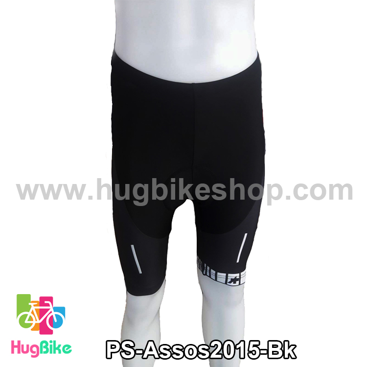 กางเกงจักรยานขาสั้นทีม Assos 15 สีดำ