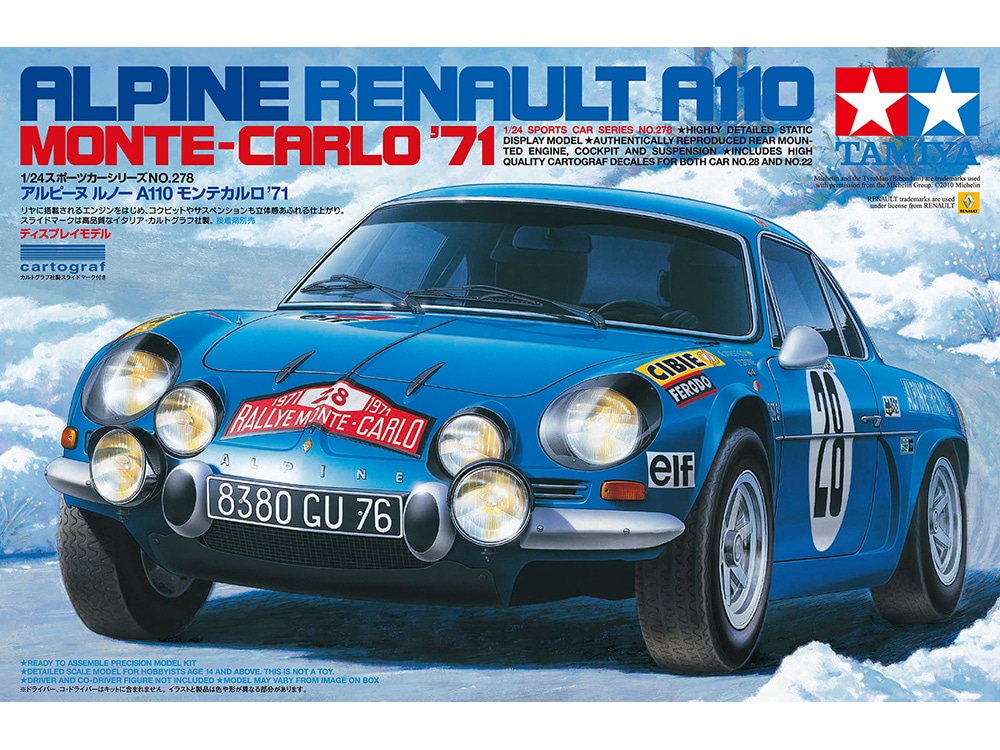 1/24 SCALE ALPINE RENAULT A110 MONTE-CARLO '71