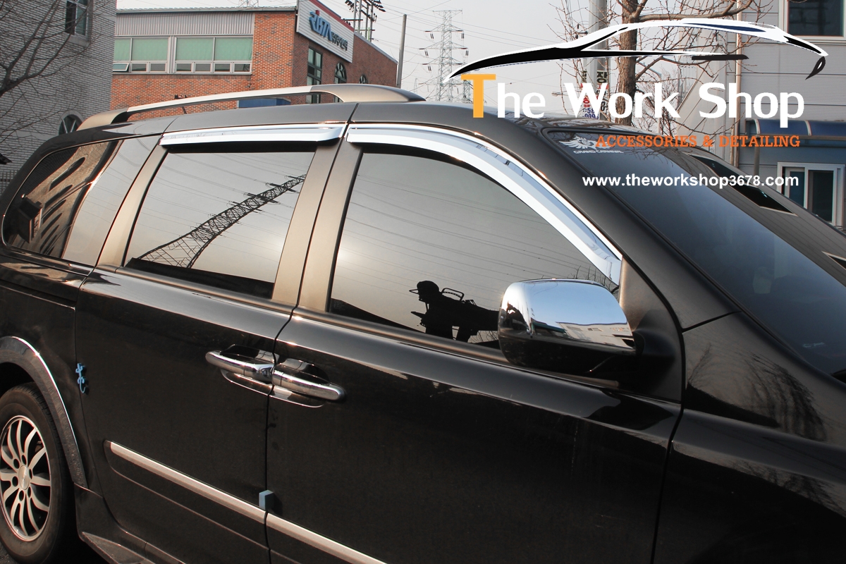 Chrome Door Visor for Carnival ( กันสาดแบบโครเมี่ยม )