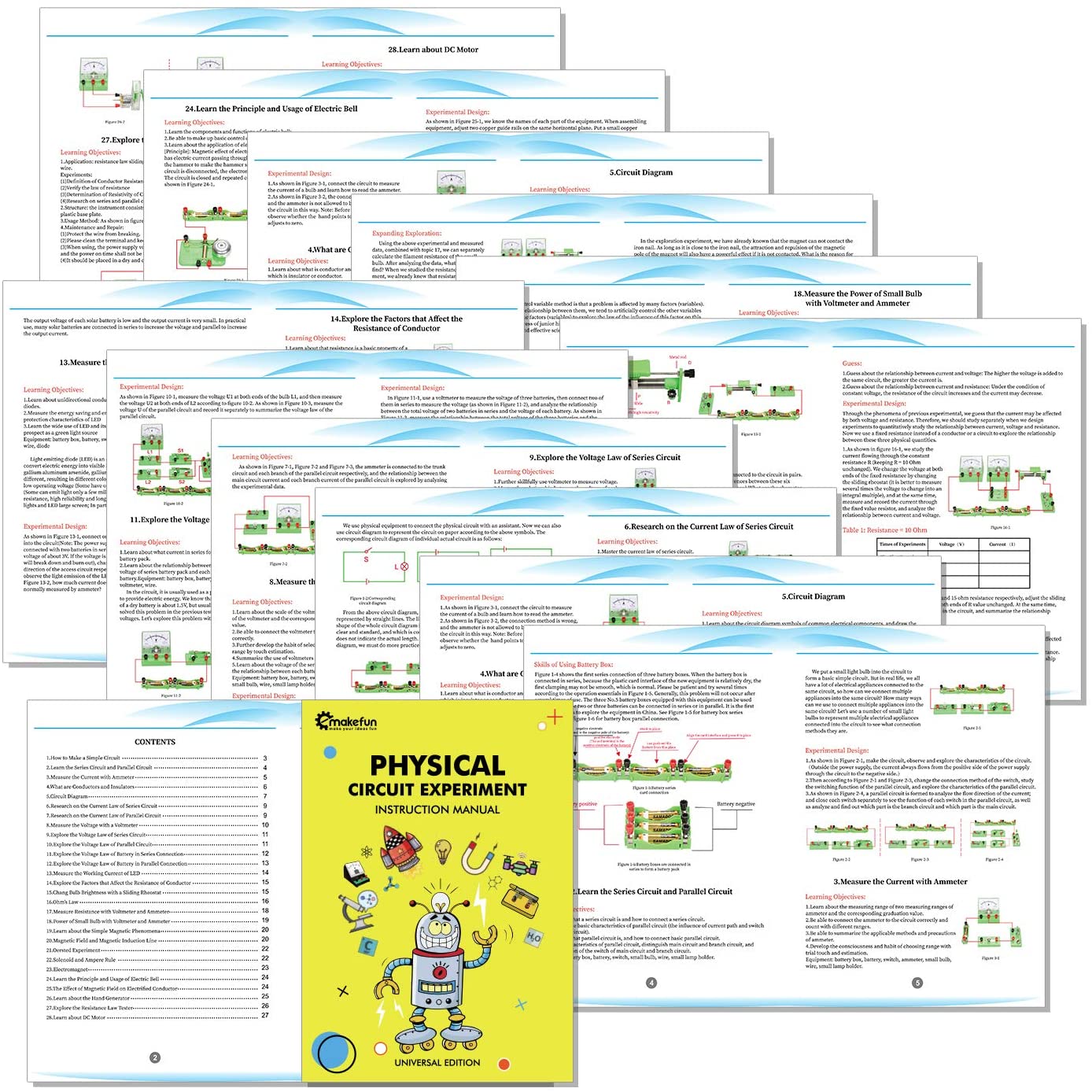 ชุดเรียนรู้ทดลองวิทยาศาสตร์ STEM DIY ด้านฟิสิกส์ (Physics Science Lab Basic Circuit Learning Starter Kit)
