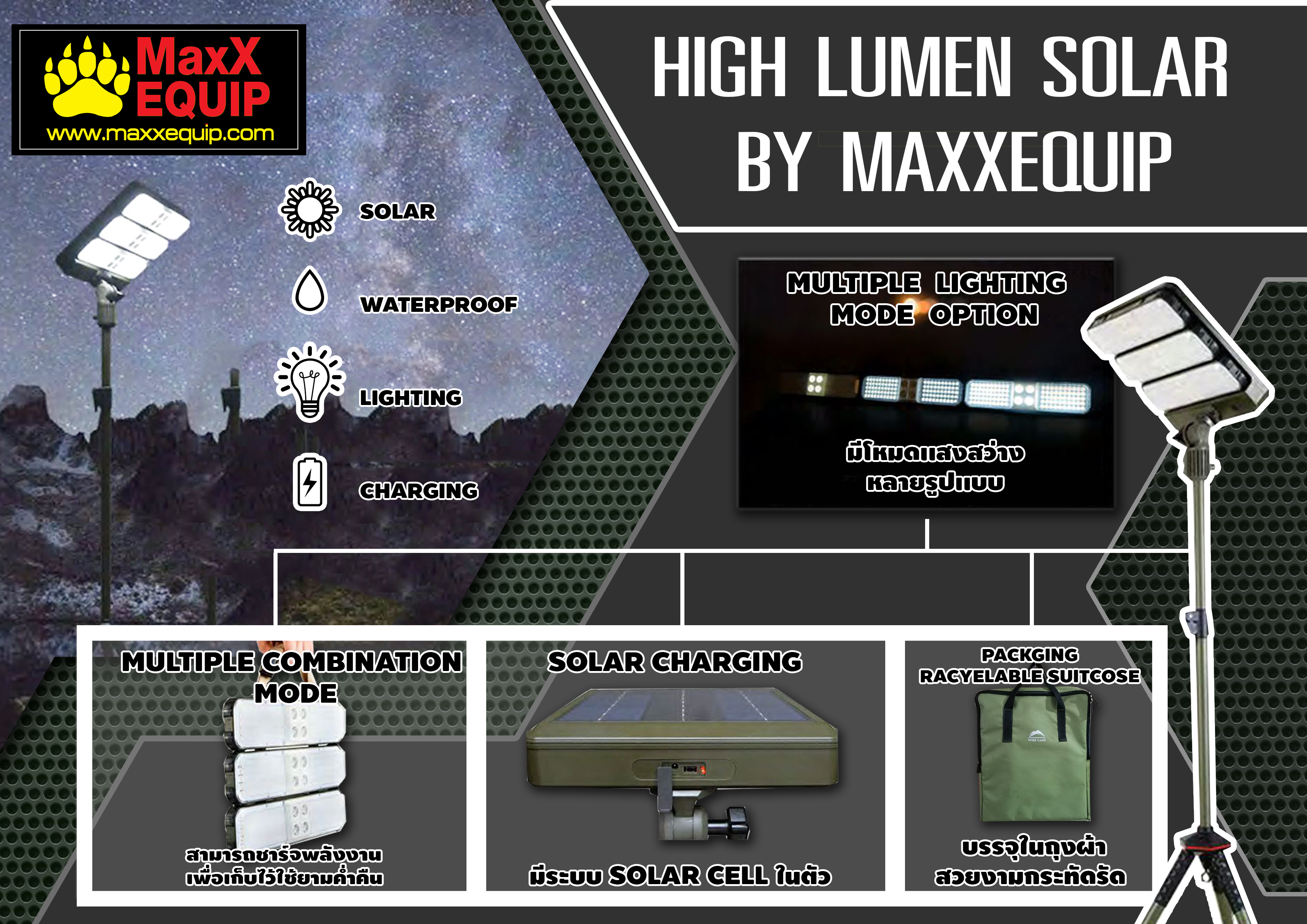 HIGH LUMEN SOLAR BY MaxX EQUIP