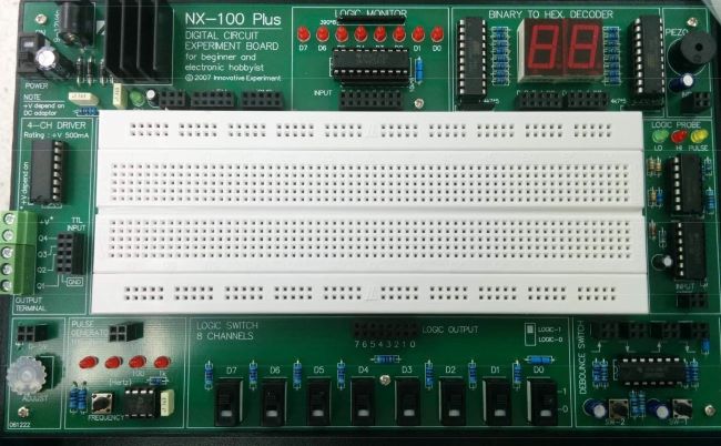 ชุดทดลองวงจรดิจิตอลพื้นฐานสำหรับผู้เริ่มต้น รุ่น NX-100 Plus