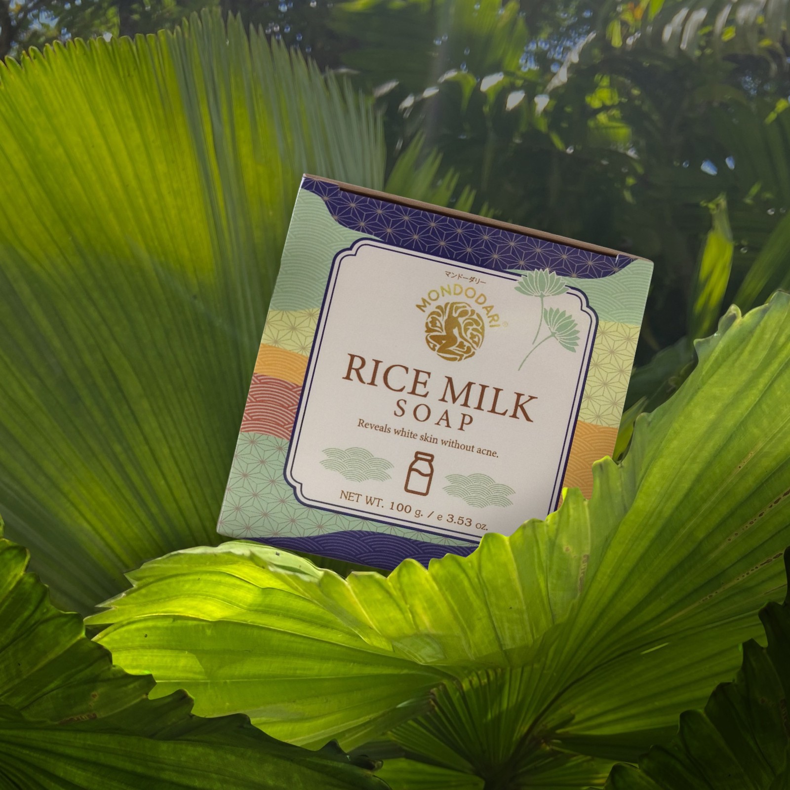 MONDODARI Rice Milk Soap – สบู่น้ำนมข้าวเพื่อผิวนุ่มใส 100 กรัม