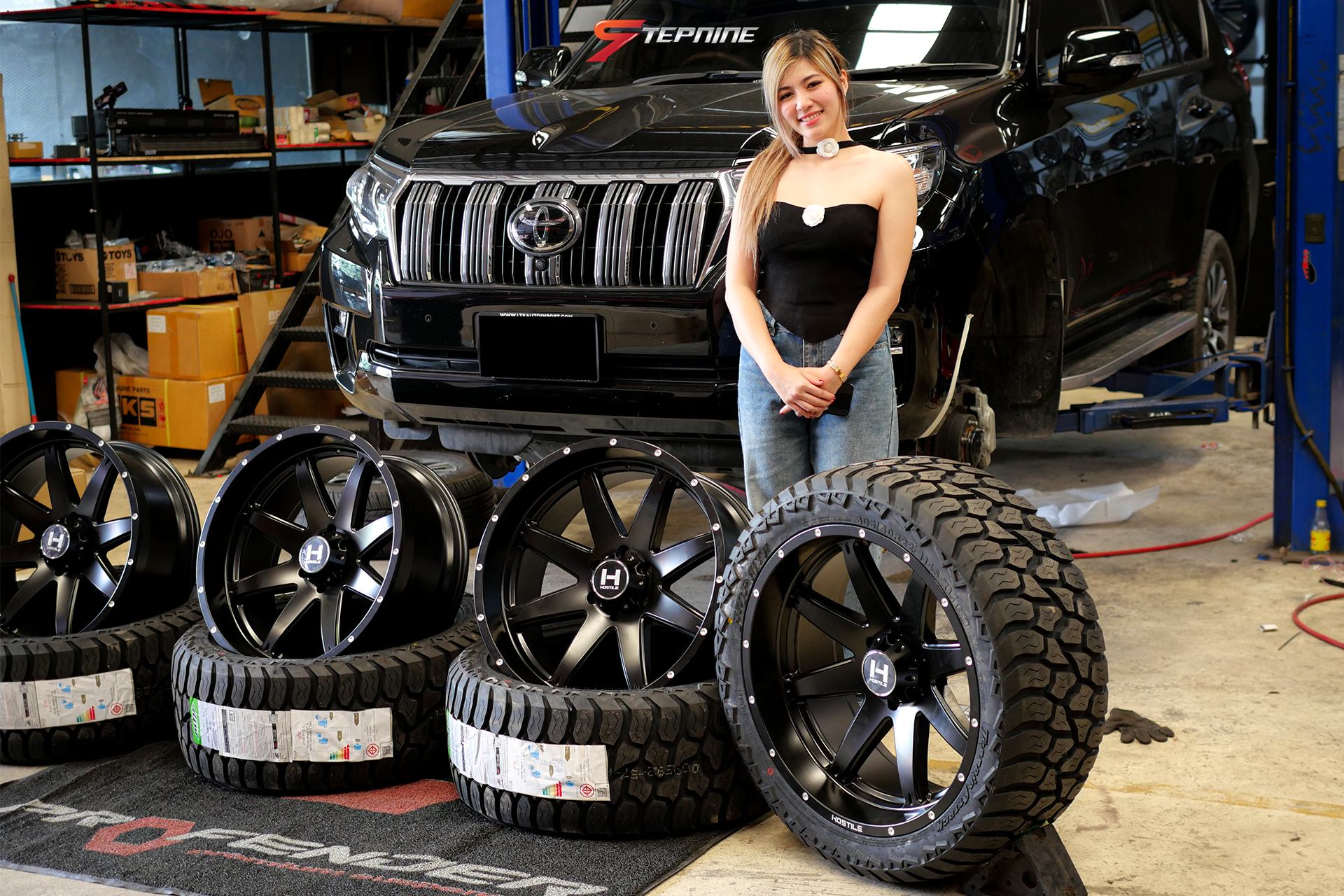 TOYOTA LANDCRUISER PRADO จัดล้อแท้ HOSTILE ขอบ 22 พร้อมยางที่ STEP9 จัดให้สวยๆครับ เลี้ยวไม่ติดแน่นอน