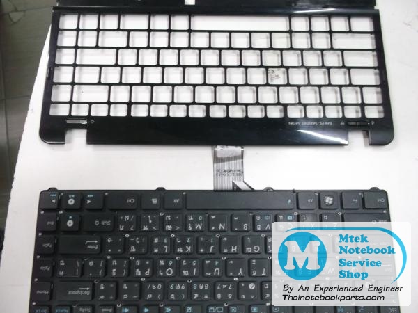 MT03235 คีย์บอร์ดโน๊ตบุ๊ค Asus EEE PC 1215 1215B 1215N 1215P 1215T , MP-09K23US-5283 Notebook Keyboard (สีดำ สินค้าใหม่ แป้นพิมพ์ English) 1