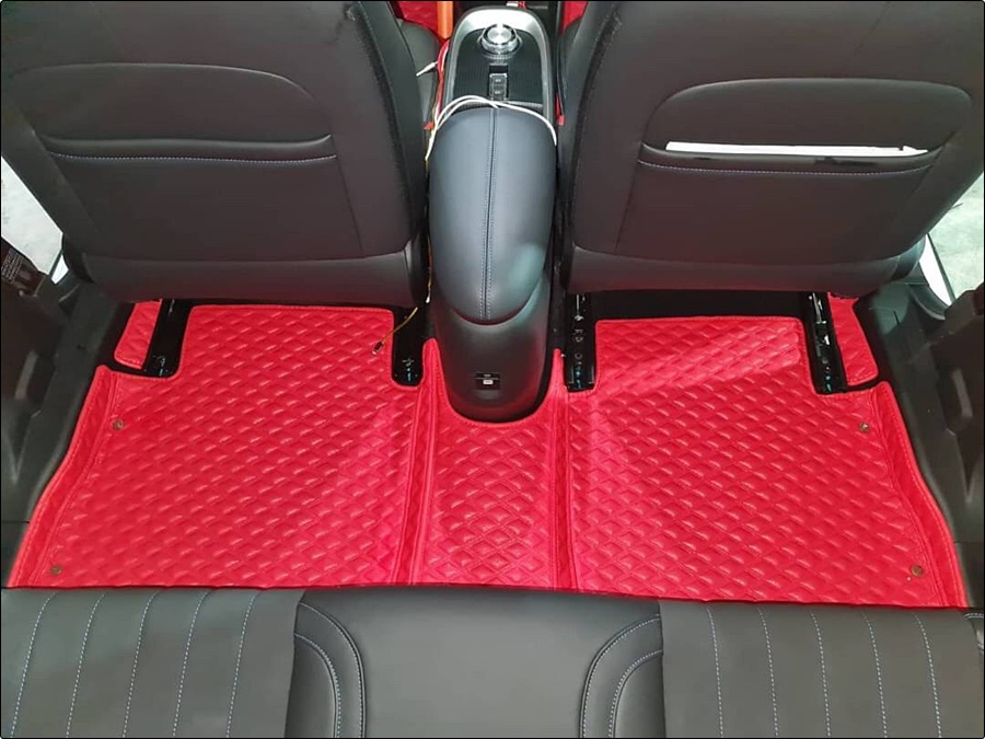 พรมปูพื้นรถยนต์ 5D GWM ORA GOOD CAT พรมหนัง5D หนาพิเศษ ลายDiamond สีดำ รวมแผ่นท้าย ปิดเบาะ เต็มคัน