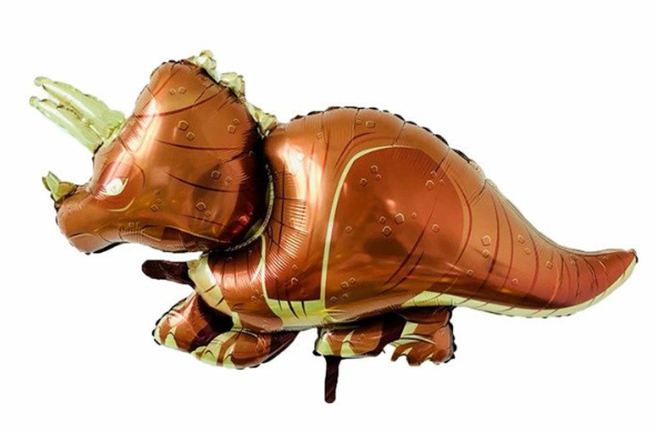 ลูกโป่งไดโนเสาร์ สีน้ำตาล / Dinosour Foil Balloon Brown