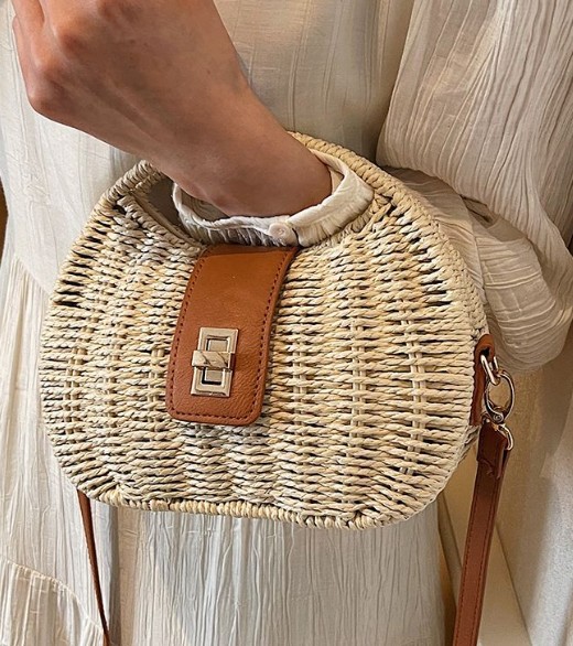 กระเป๋าถักสไตล์เกาหลีสวยหรู มินิมอลสำหรับผู้หญิง แมทช์ได้กับทุกลุค❤