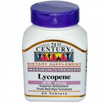 21st Century Health Care, Lycopene, Maximum Strength, 25 mg, 60 Tablets