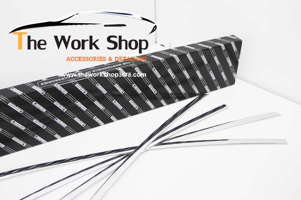 Luxury Chrome Sun Visor (Sangcarful) for Elantra ( ชุดคิ้วโครเมี่ยมแต่งขอบกระจกด้านล่าง )