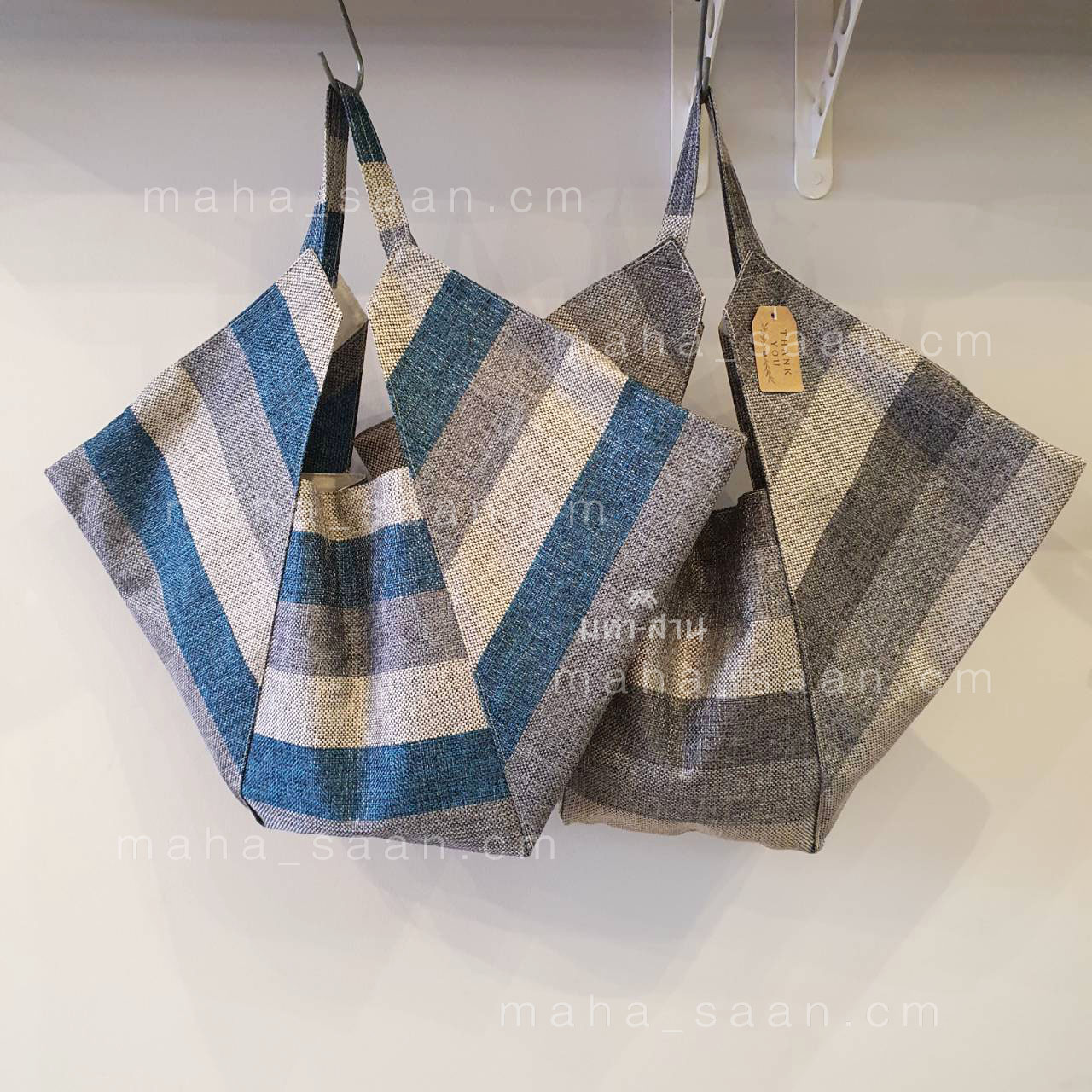 กระเป๋าผ้าสะพาย ทรง6เหลี่ยม คละสี 💮