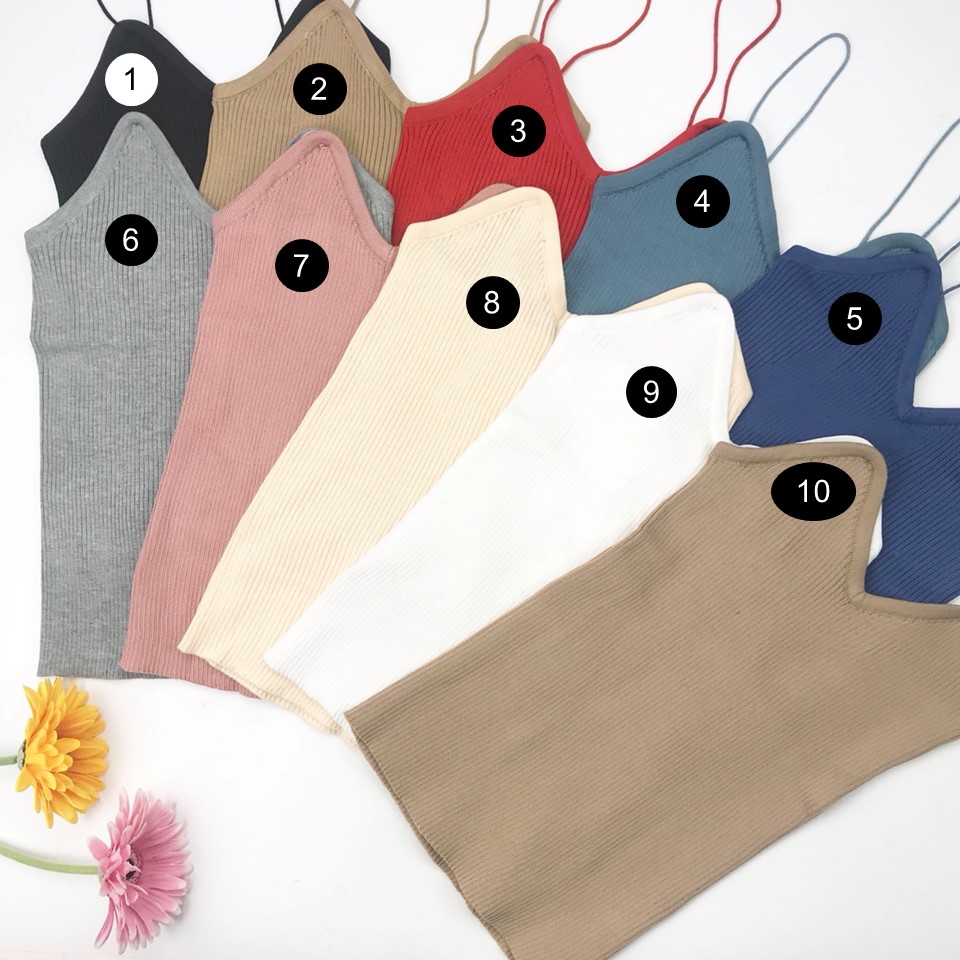 เสื้อสายเดี่ยวไหมพรม