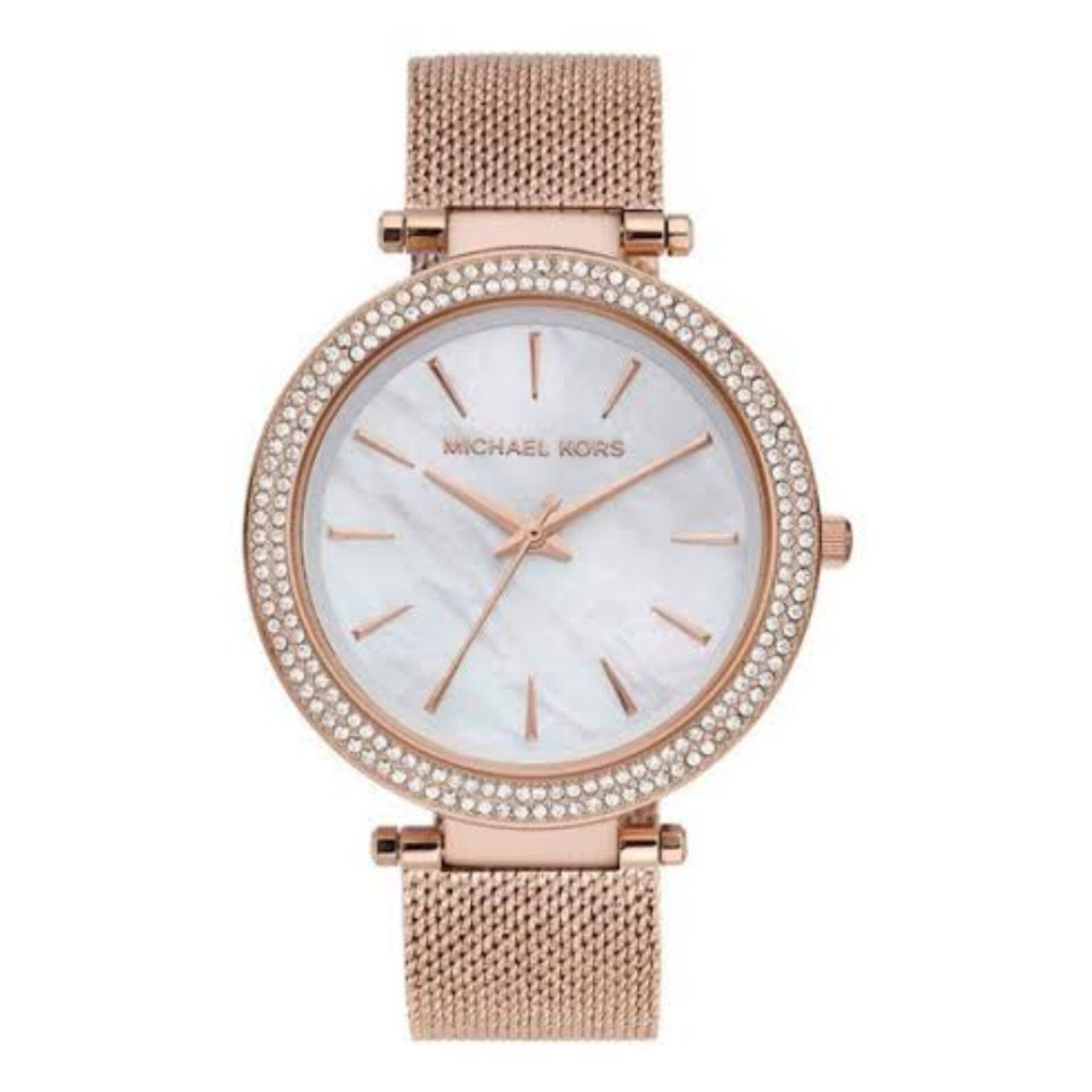 นาฬิกา Michael Kors Darci Three-Hand Rose Gold Crystal Watch MK4519 Size 39 mm