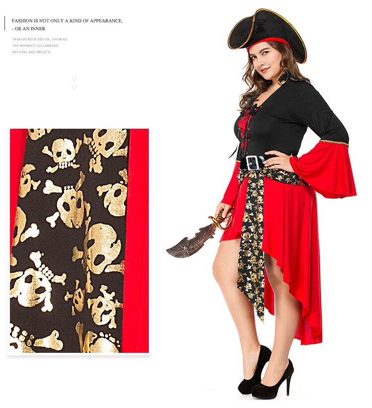 ชุดโจรสลัดหญิง ไซส์ใหญ่