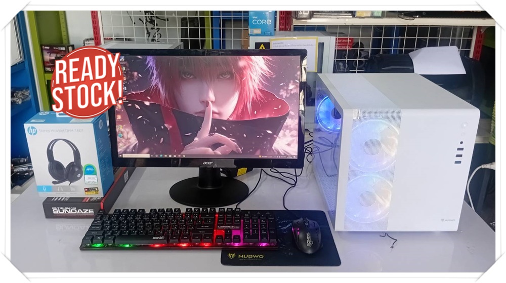 คอมพิวเตอร์ครบชุดพร้อมจอ RYZEN5 + RAM 16G +จอ LED 21.5