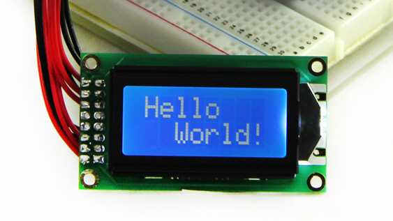 โมดูลแสดงผลจอ LCD 8 ตัวอักษร 2 บรรทัด มีไฟส่องหลัง