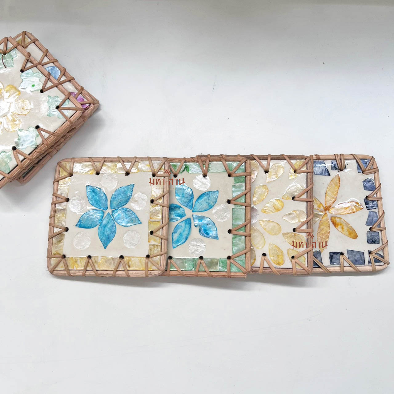 รองเเก้วหวาย คาเฟ่ พร็อพถ่ายรูป (ขนาดกว้าง 4นิ้ว) rattan coaster