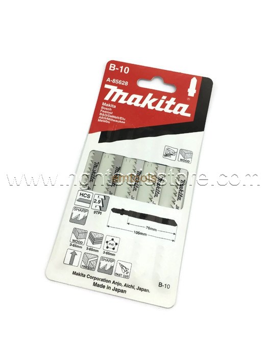 ใบเลื่อยจิ๊กซอ A-85628 แบบเขี้ยว B-10 ยี่ห้อ MAKITA