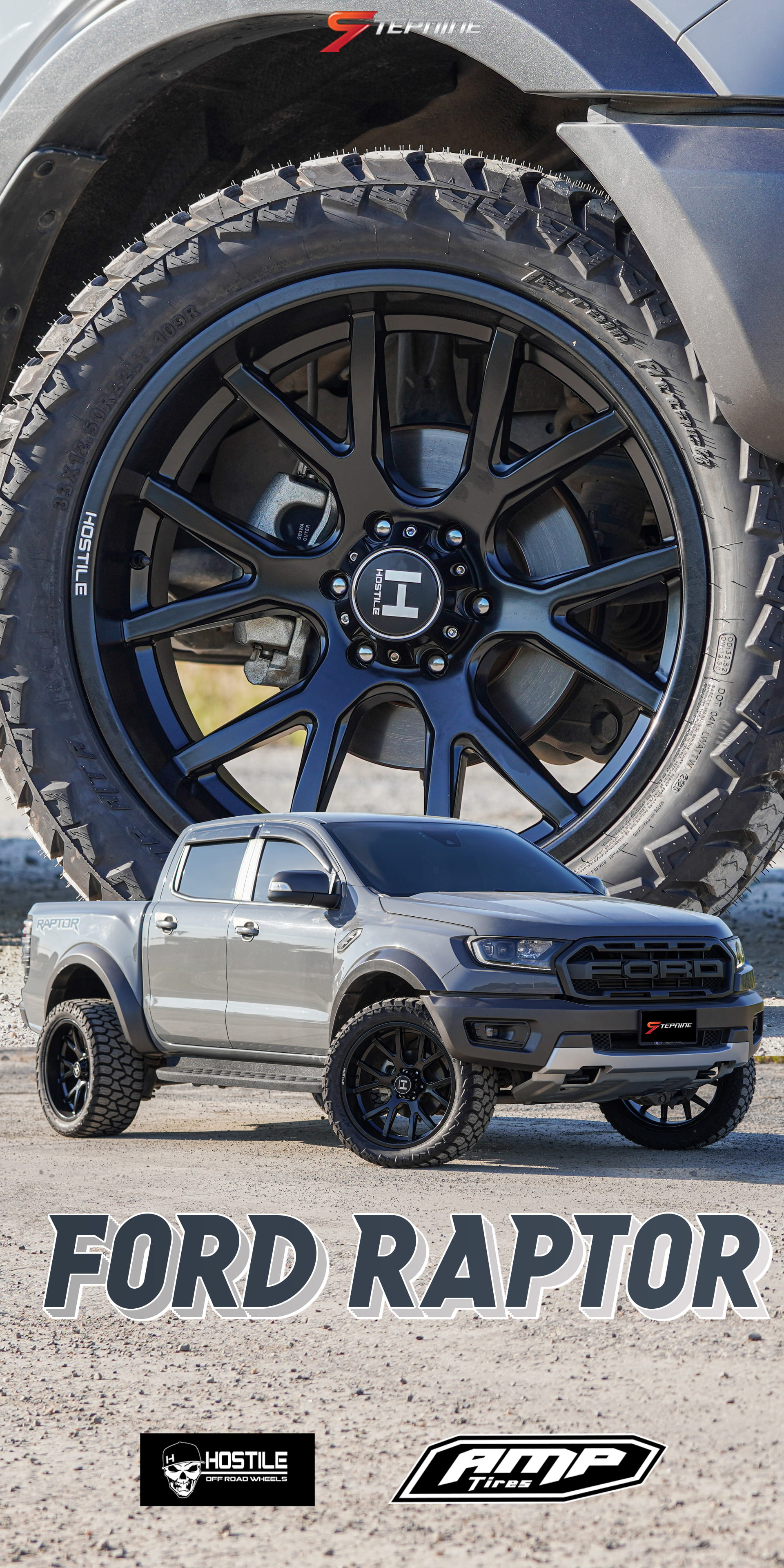 FORD RAPTOR ทรงเมกา ล้อแท้ HOSTILE ลายเขากวาง