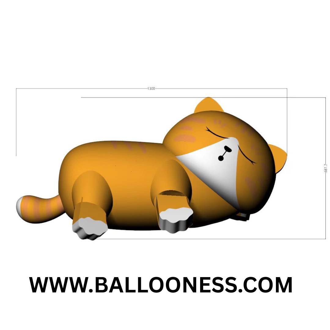 รับผลิตบอลลูนพองลม ตามแบบ ลายแมว