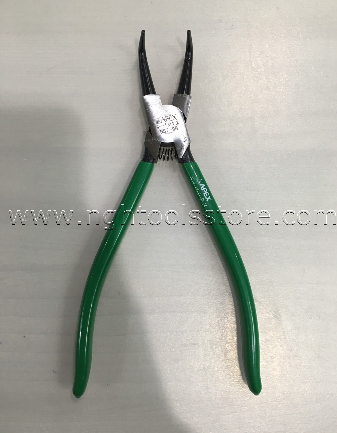 คีมหนีบแหวนปากงอ ขนาด 9" ยี่ห้อ APEX