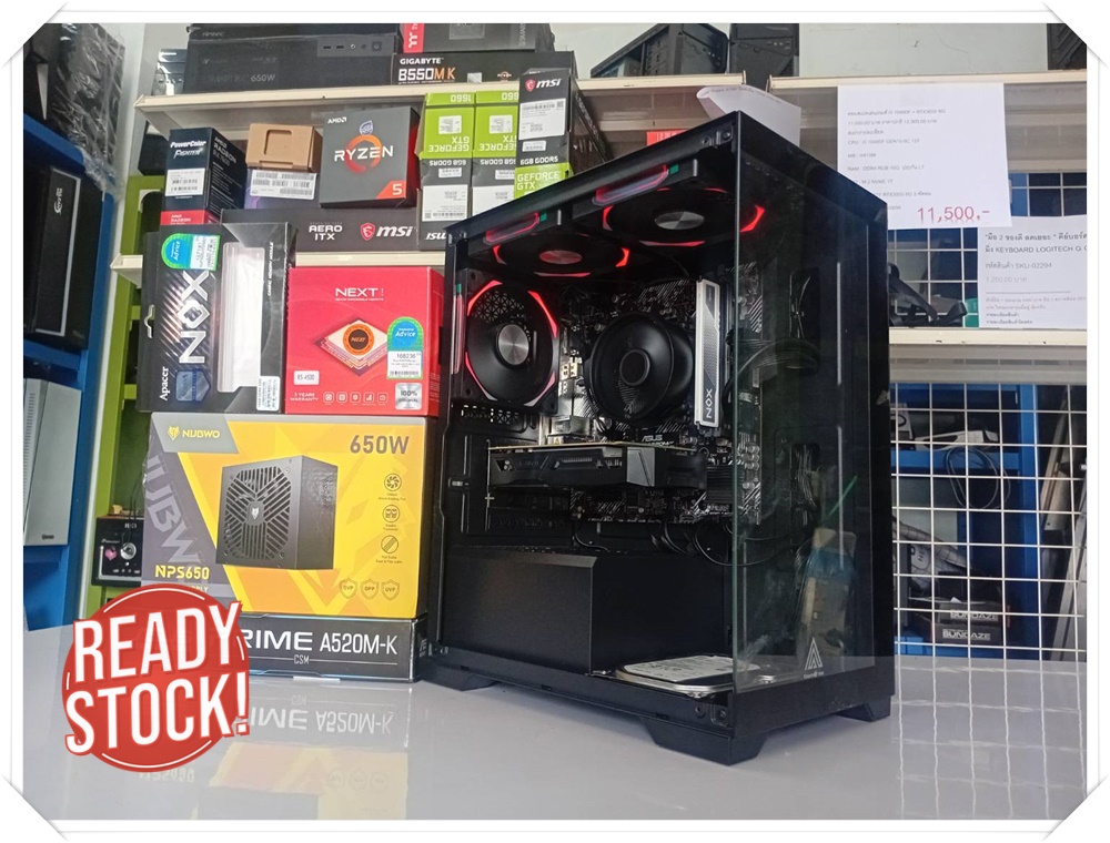 คอมสเปคเล่นเกมส์ RYZEN5 4500 + GTX1050TI 4G