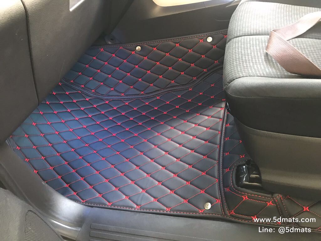 พรมปูพื้นรถยนต์D-MAX 4D 2012-2019 รุ่น6D VIP PREMUIM สีดำด้ายแดง เต็มคัน