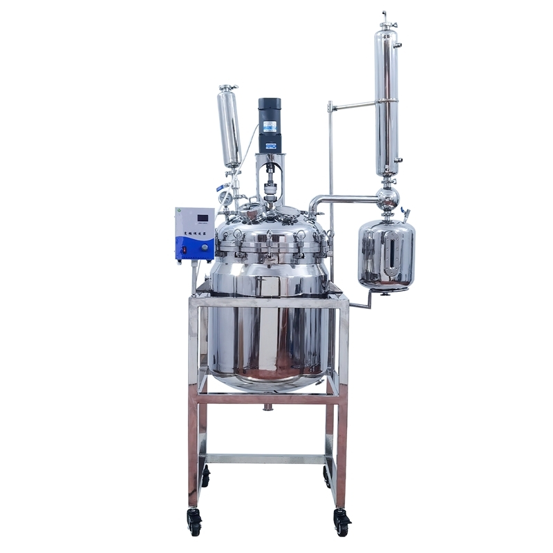 หม้อปฏิกรณ์สแตนเลสที่ใช้ไฟฟ้าในการทำความร้อน สำหรับการกลั่นและสกัด BSF double-layer stainless steel
