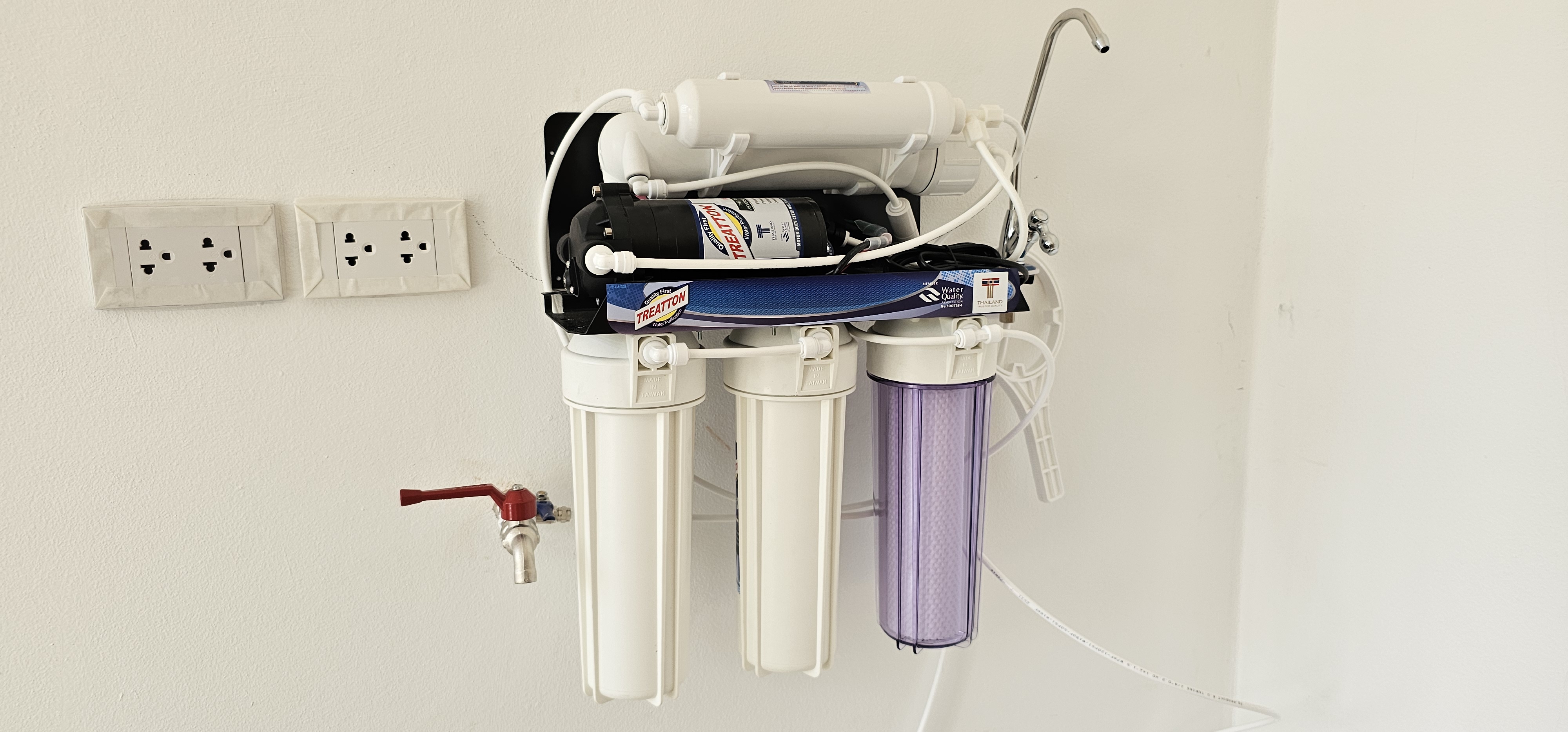 ชุดถังกรองน้ำภายในบ้าน2ถังขนาดจุสาร100ลิตรAUTO+เครื่องกรองน้ำระบบRO