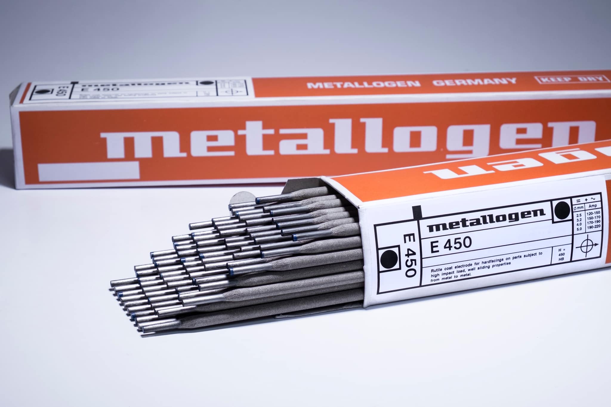 METALLOGEN ลวดเชื่อมพอกแข็ง E450 METALLOGEN ลังละ20กก