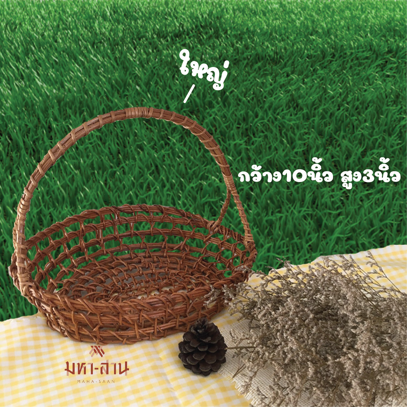 กระเช้าเถาวัลย์ รี โปร่ง ขนาด6นิ้ว 8นิ้ว 10นิ้ว