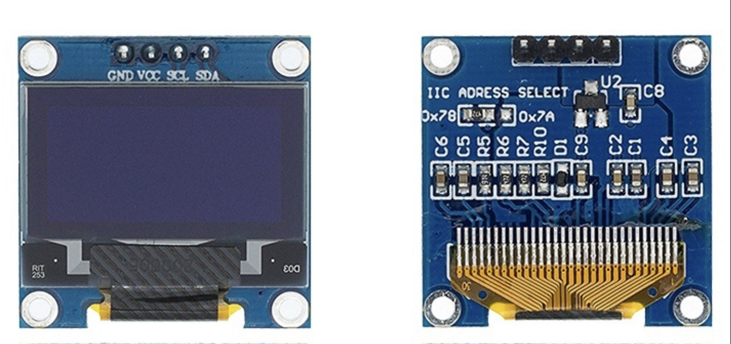 โมดูลจอแสดงผล OLED ขนาด 0.96 นิ้ว 128X64 (สีน้ำเงิน) 4 Pin - เชื่อมต่อแบบ I2C