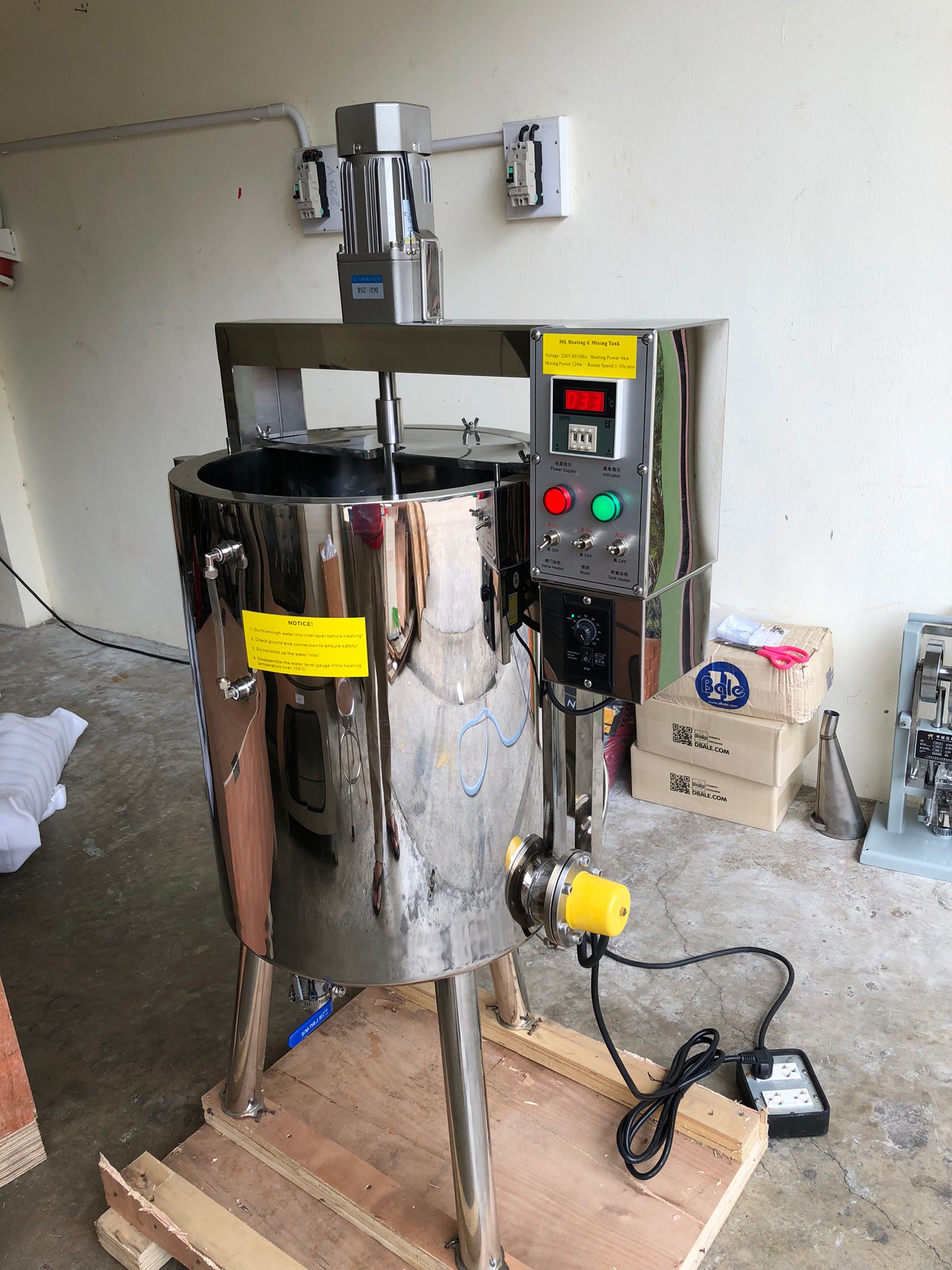 16794 หม้อต้มหม้อกวน 2ชั้น ทำความร้อนได้สูงสุด 100 องศา 50L รุ่น pro OTXY-01