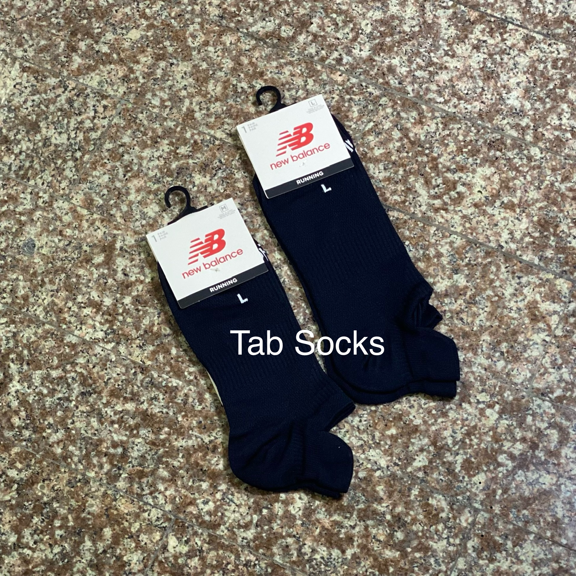 ถุงเท้าวิ่ง New Balance Running Socks ‘BLACK’ (M,L)