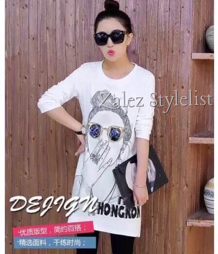 เสื้อสกรีนลายคนใส่แว่น