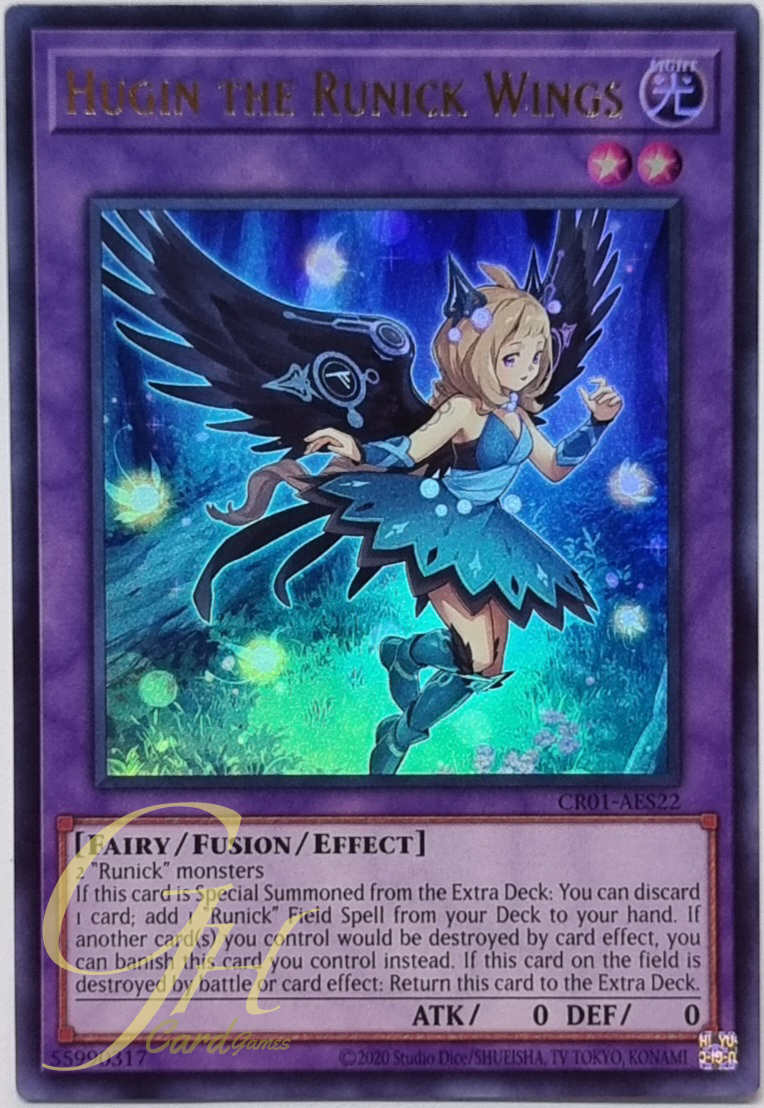 Yugioh [CR01-AES22] Hugin the Runick Wings (Ultra Rare)