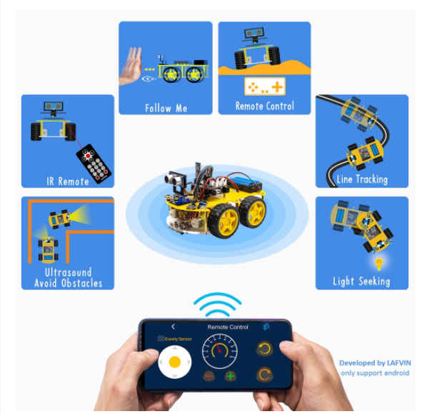 Smart Robot Car ชุดเรียนรู้บอร์ด Arduino UNO R3
