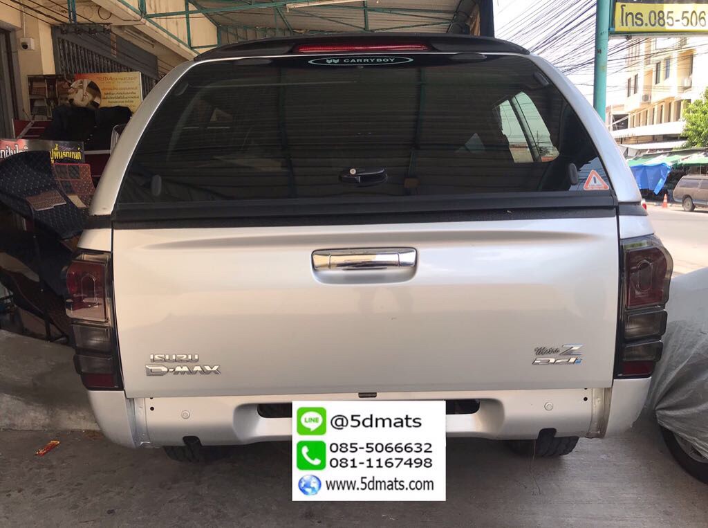 พรมปูพื้นรถยนต์D-MAX 4D 2012-2019 รุ่น6D VIP PREMUIM สีดำด้ายแดง เต็มคัน