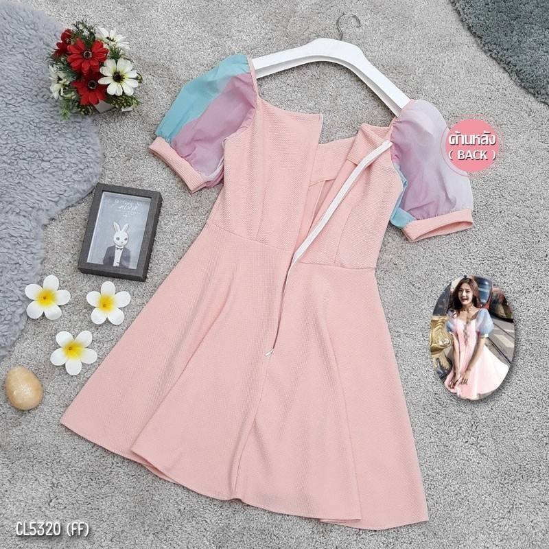 เดรสแขนตุ๊กตาพาสเทล
