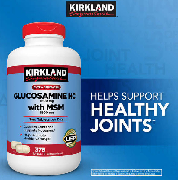 Kirkland Signature Glucosamine with MSM, 375 Tablets