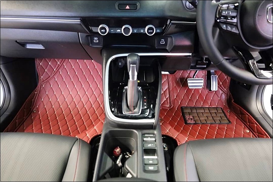 พรมปูพื้นรถยนต์ 6D HONDA HR-V 2022 eHEV พรม6D QJ VIP หนาพิเศษ รวมแผ่นท้าย ปิดเบาะ เข้ารูป เต็มคัน